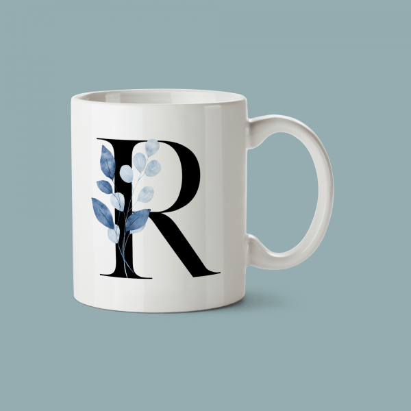 Caneca Letras Preta e Azul